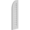 Ekena Millwork Quarter Round Top Left Surface Mount PVC Gable Vent w/ 3-1/2"W x 1"P Standard Frame, 12"W x 38"H GVPQL12X3801SF - alternate 5